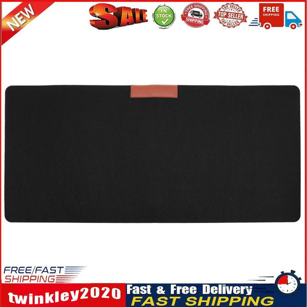 Office Computer Desk Table Keyboard Mouse Pad Felt Laptop Mat (Black) Newly