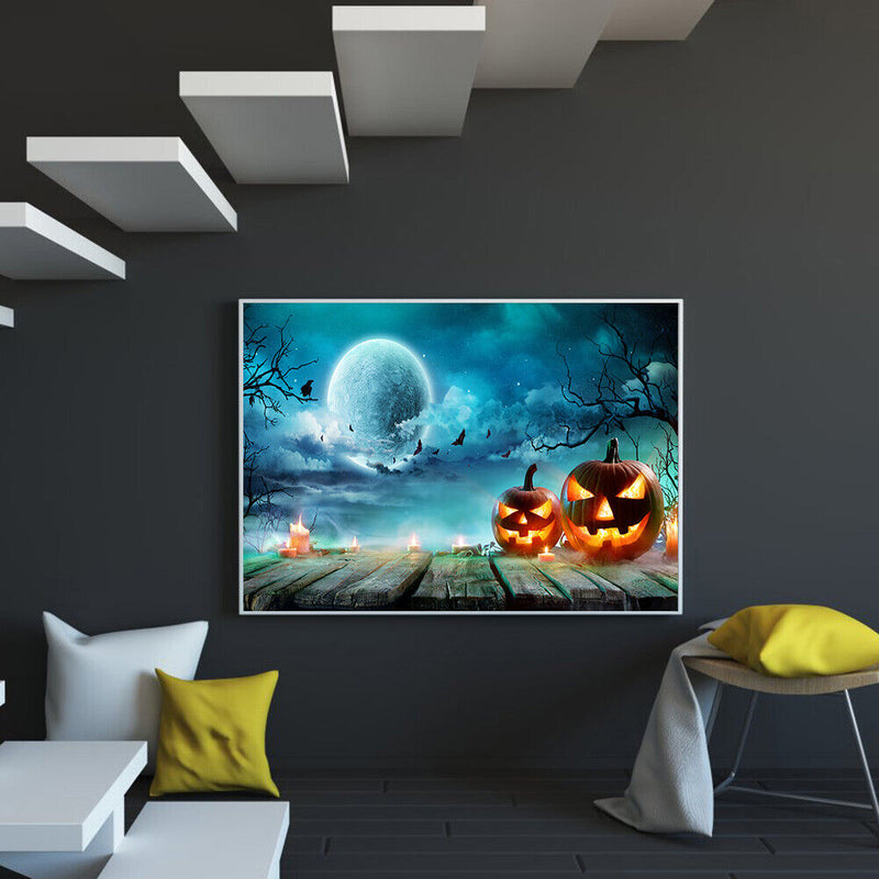 Halloween ghost 50x40cm Oil Paint By Numbers DIY Painting