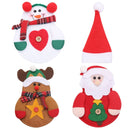 Decor Snowman Santa Claus Xmas Hat Xmas ornament Christmas Tableware Holder Bag