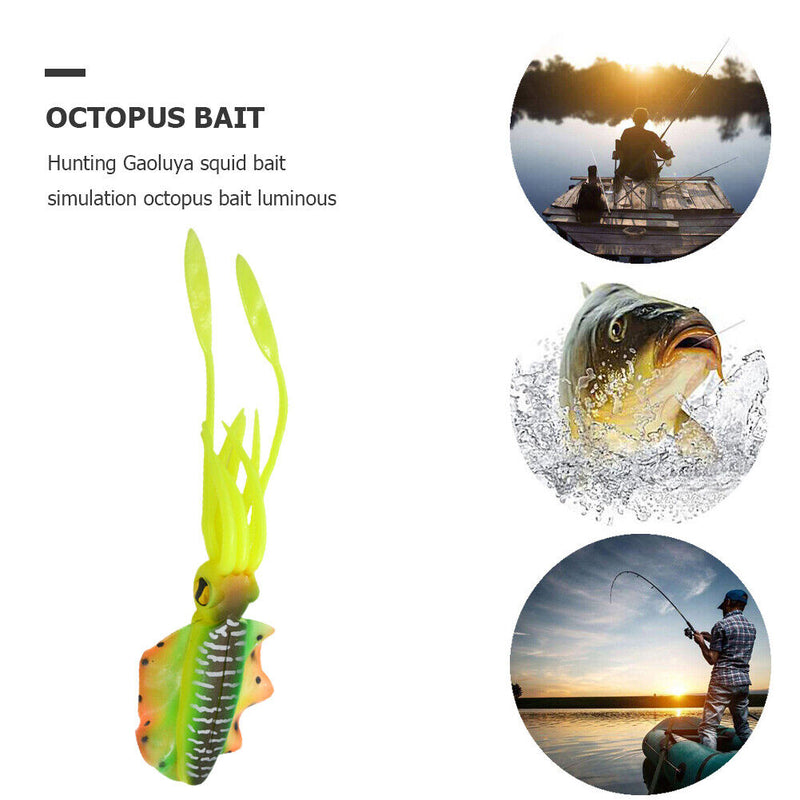 15cm Squid Soft Lure Luminous Octopus Pesca Sea Fishing Simulation Wobbler Ba