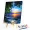 DIY Sunrise Oil Paint by Numbers Kit Drawing on Canvas Pictures Home Decora
