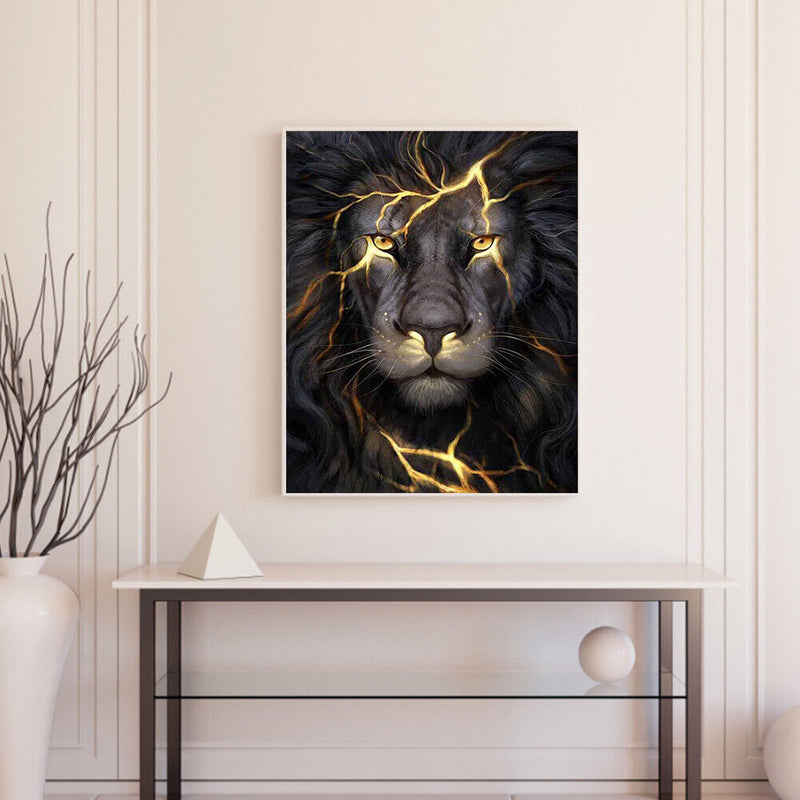 5D DIY Diamond Painting Kits Full Square Drill Lion Mosaic Picture Wall Decor