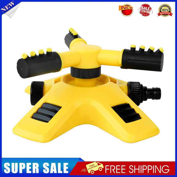 #A 360 Degree Rotating Garden Water Sprinkler Plastic Three-way Watering Device