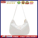 Women Retro Solid Color Messenger Bags Zipper All-match Phone Crescent Bags