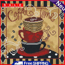 11CT Stamped DIY Coffee Full Embroider Embroidery Craft Cross Stitch Kits