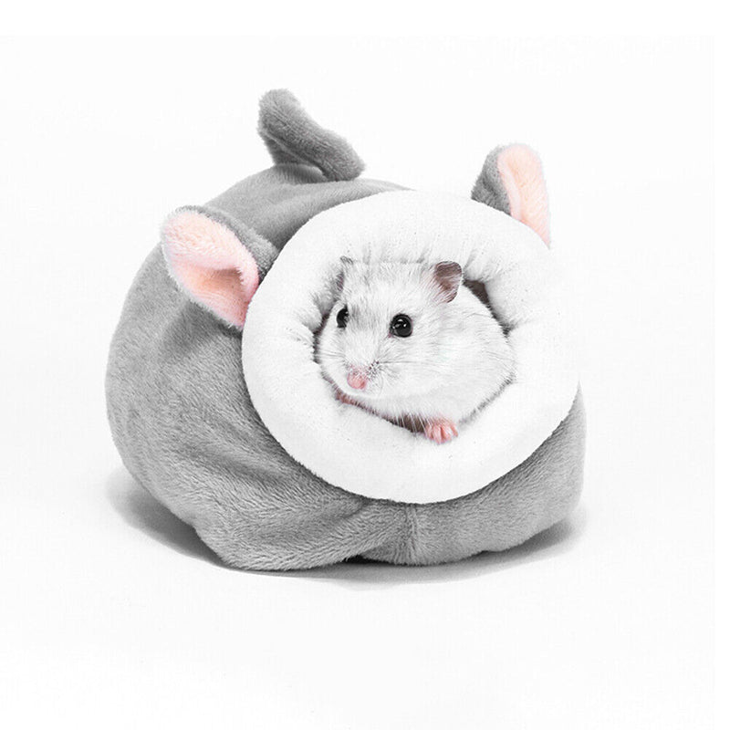 Animal Mini Sleeping House Warm Pet Hedgehog Hamster Nest (Gray Mouse) Newly