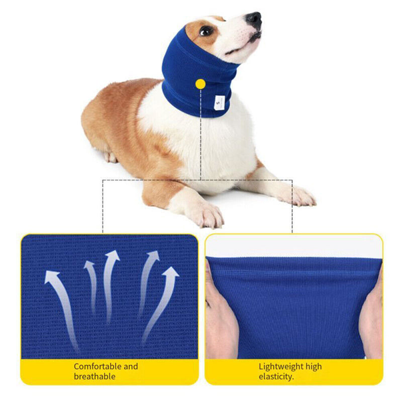 Pet Dog Collar Noise-Proof Earmuff Grooming Turban Comfortable Warm Ear Cov