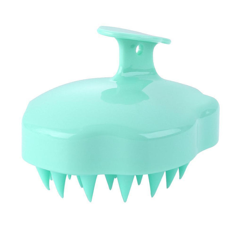 Silicone Scalp Massage Shampoo Brush Body Brush Hair Comb (Green) Newly