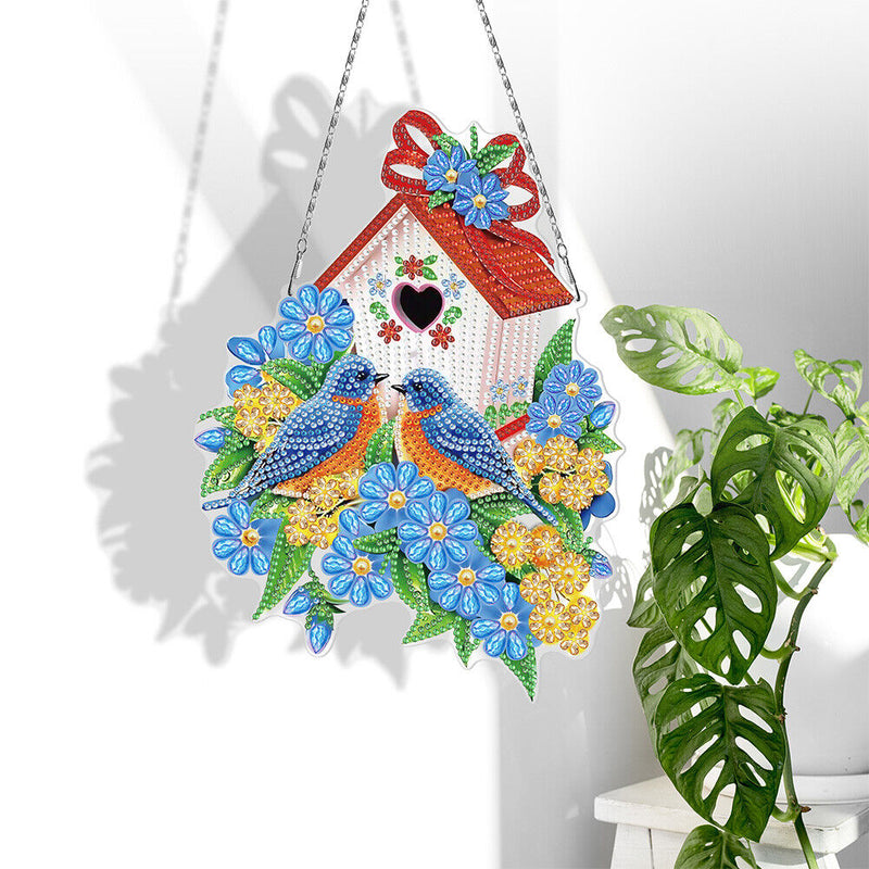 DIY Diamond Painting Wreath Handmade 5D Rhinestone Drawing Door Flower Garland