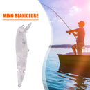1pc Minnow VIB Blank Bionic Fishing Bait Fishing Unpainted Plastic Hard Lures