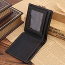 Mens Leather Bifold Wallet Credit/ID Card Receipt Holder Coin Purse