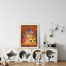 Full Embroidery Pumpkin Light 3-Beach 11CT Printed Cross Stitch Cotton DIY Kit