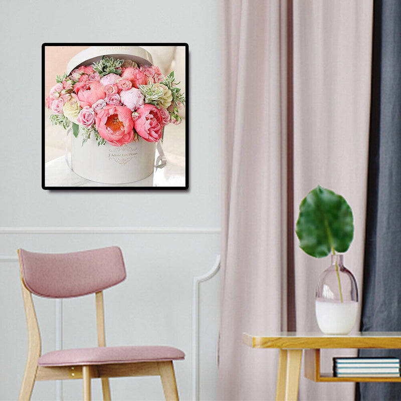 Flower in Box 5D DIY Full Drill Diamond Painting Rhinestone Christmas Gift Decor