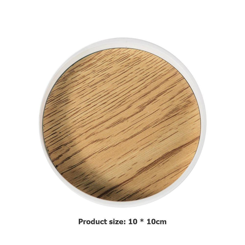 Imitation Wooden Coaster Placemats Non-slip Cup Mat Insulated Pad (Black)