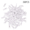 50X Mini White Wooden DIY Handmake Photo Paper Peg Clips Scrapbooking Z3N3