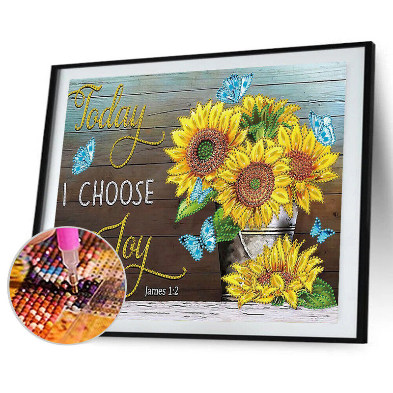 5D Diamond Painting floral alphabet Partial Special Shape Drill DIY Art Newly