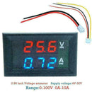 DC0-100V/10A 50A 100A Panel Amp Volt Voltage Current A4W1 Q3T2 Meter Tester C3R3