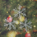 3pcs Christmas White Snowflake Windows Party Xmas Trees Hanging Decor (11cm