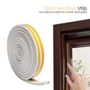 10pc Self-adhesive Soundproofing Anti Collision Windows Seal Strip 5m White