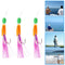 3Pcs Saltwater Hairy Hook Rigging for Herring Fishing Skin Tinsel Feathers