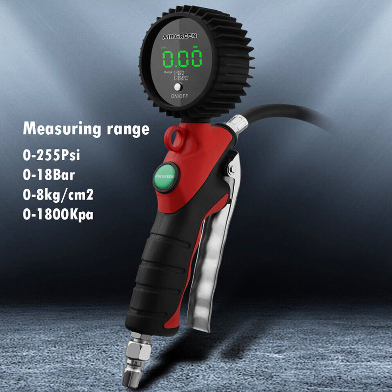 LED Digital Display Car Tire Air Pressure Inflator Gauge Vehicle Tester Tools