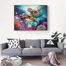 Diamond Painting DIY 5D Turtles Sea Embroidery Cross Stitch Mosaic Decor Newly