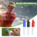 3pcs Red Blue Black Golf Ball Liner Markers Pen Drawing Alignment Marks