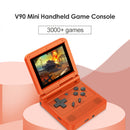 V90 3.0 inch IPS Retro Flip Handheld Console Mini Video Game Player (Red) Newly
