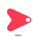 100pcs Plastic Fishtail for Spoon Fishing Lures Red Heart Sequins (12mm) Newly