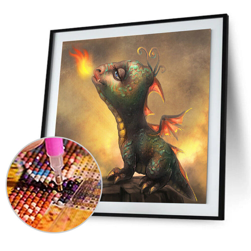 Dinosaur 5D Round Diamond Painting Embroidery DIY Needlework Cross Stitch/A