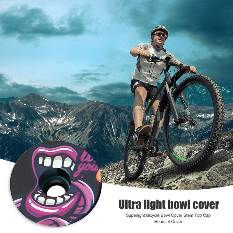 Ultra Light Mountain Road Bike Headset Stem Top Cap Cover for 28.6mm Fork Tub