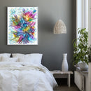 Oil Paint By Numbers Painting Kit Splash Colorful Ink Flower Drawing on Can