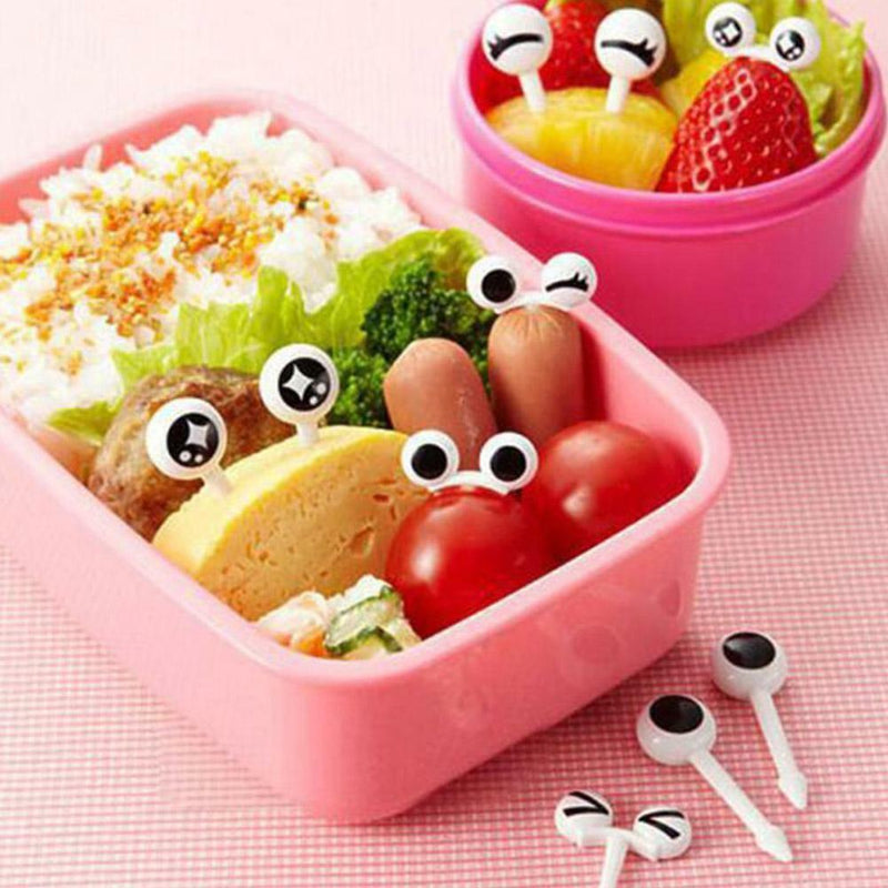 10pcs/set Food Fruit Picks Forks Cartoon Design Children Decor Box Lunch D9D4