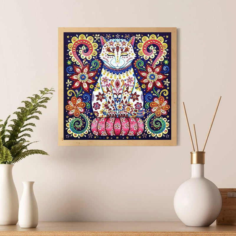 5D DIY Cat Special Shaped Diamond Painting Cross Stitch Mosaic Kits Wall Art