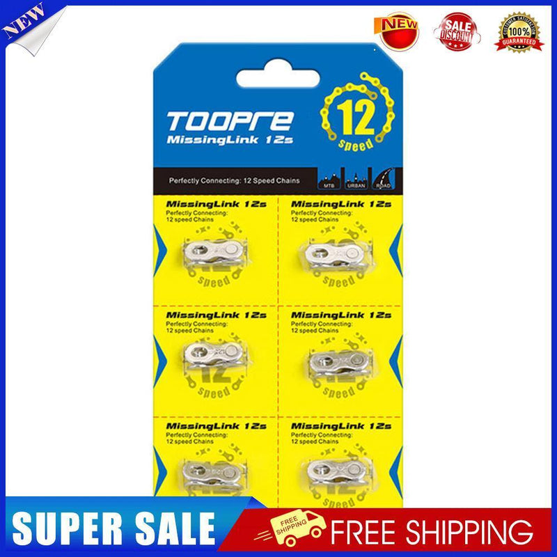 6 Pairs Bicycle Chain Link Connector MTB Road Bike Quick Master Links (12S)