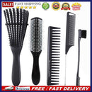 5pcs Scalp Massage Hairbrush Paddle Comb Wide Tooth Comb Set for Hair Detan