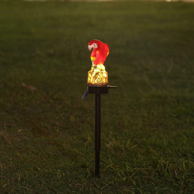 Outdoor Solar Power Garden Lights Parrot Decor Path Lawn Yard LED Landscape Lamp