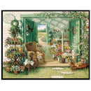 5D DIY Full Drill Diamond Painting Yard Flowers Cross Stitch Embroidery Kit