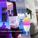 E14 Dimmable RGBW LED Smart WiFi Light Bulb Works with Alexa Google Assistant