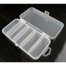 akaddy Plastic 5 Compartments Fishing Tackle Box Fish Lure Hook Bait Storage Cas