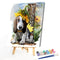 Handpainted DIY Sunflower and Puppy Oil Paint by Numbers Pictures Craft Gift Kit