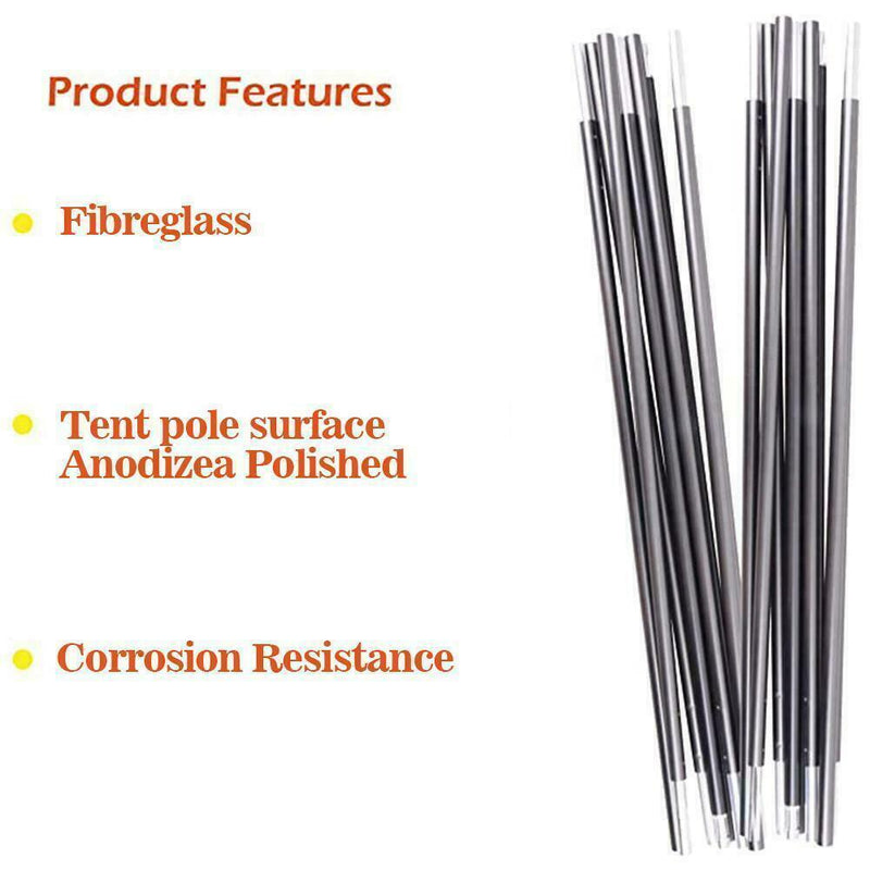 Outdoor Tent Canopy Tarp Poles Tent Canopy Support Canopy Iron Rods R9V5