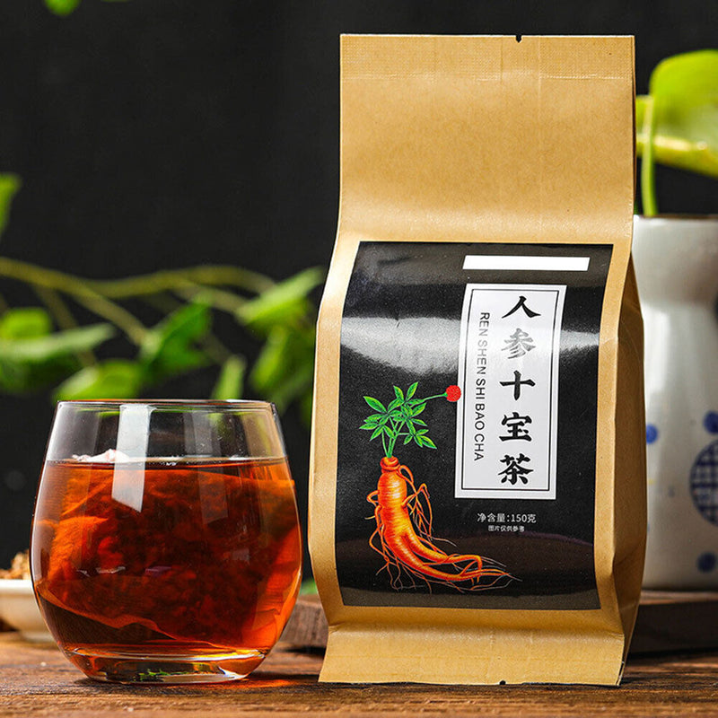30pcs Ginseng Ten Treasure Tea Relieve Physical Fatigue Supplement Minerals
