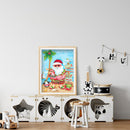 Diamond Santa Claus Full Round Drill Rhinestone Picture