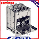 Outdoor Portable Grill Rack Stainless Steel Stove Camping Picnic BBQ Oven Set