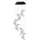 Solar Color Changing Wind Chime Lamps Star Moon Pendant Garden Light (B) Newly