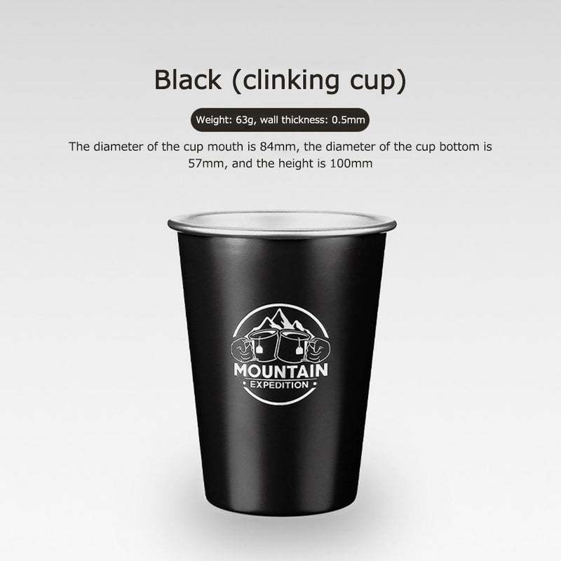 Stainless Steel Camping Cup Outdoor Travel Coffee Beer Drinks Mugs (Mud)