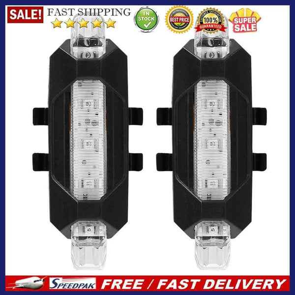 2pcs Scooter Flashlight LED Taillight Rainproof USB Charging Cycling Access