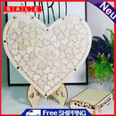Heart Shaped Wedding Guestbook, Rustic Wood, Party Guestbook, Decoration,