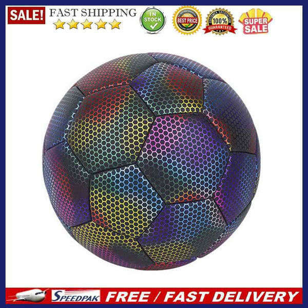 4/5 Size Reflective Soccer Balls Luminous Night Glow Training Balls for Stu